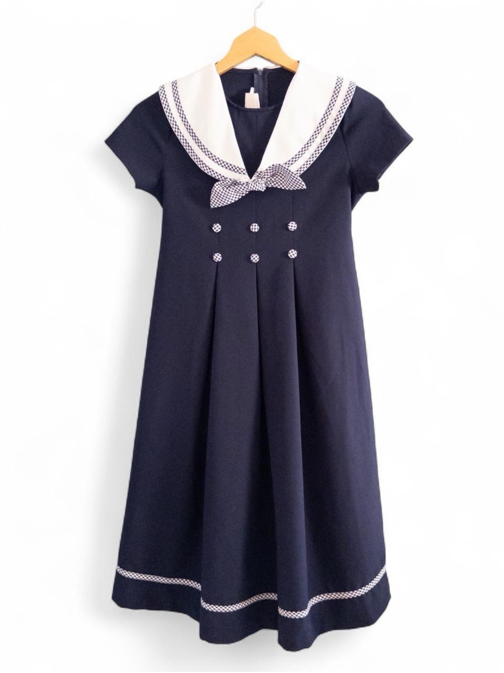Bonnie Jean Navy Dress with White Sailor Collar